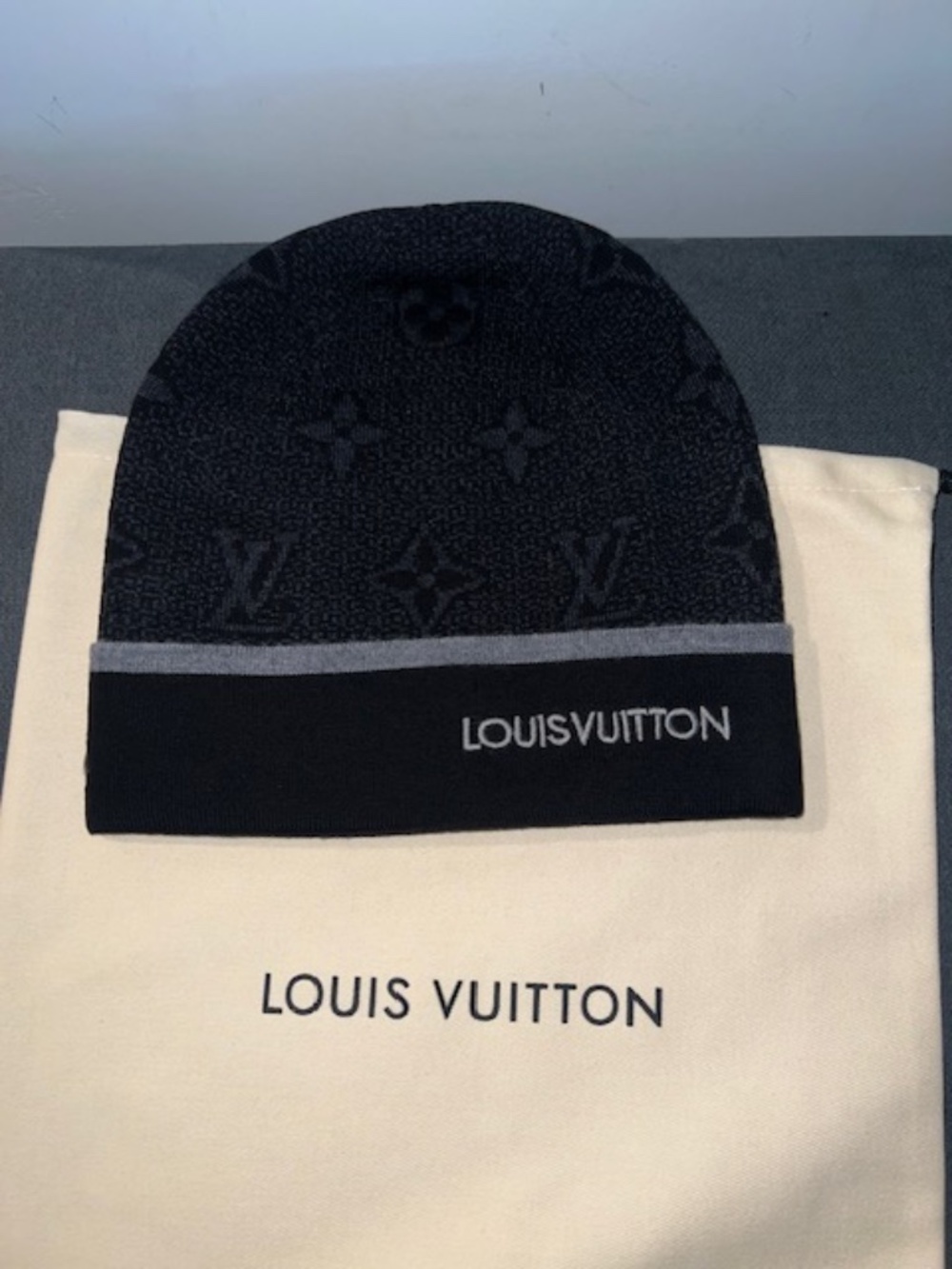 Black Beanie Logo LV